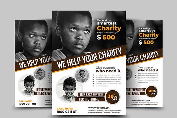 Charity Event Flyer Design template