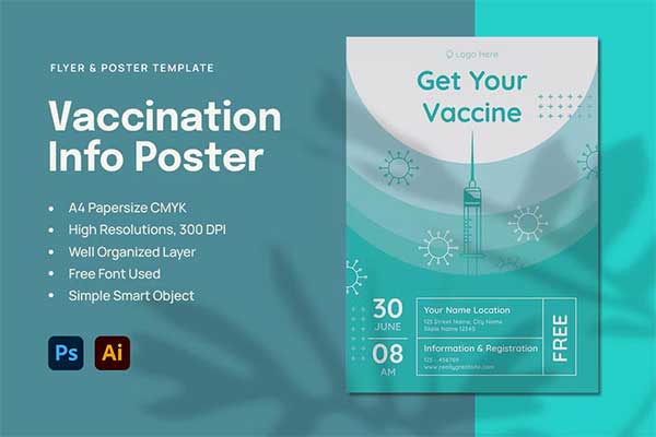 Vaccination Announcement Flyer and Poster