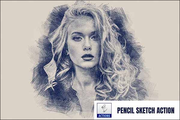 Pencil Sketch PSD Actions
