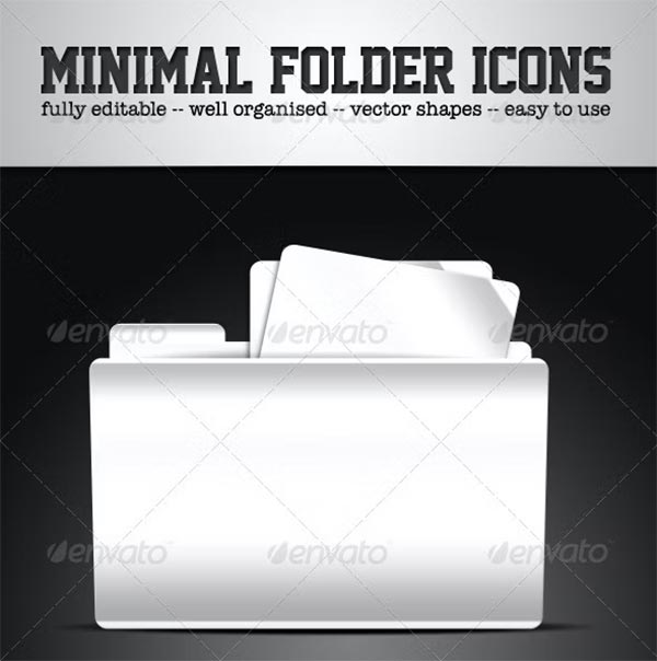 Minimal Folder Icons Template