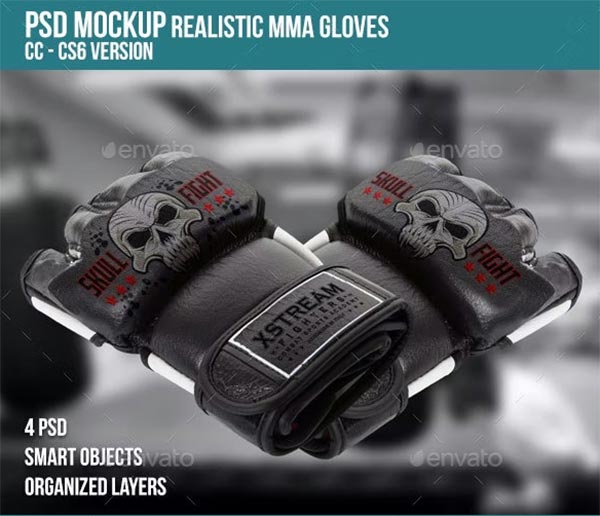 Mma Gloves PSD Mockup