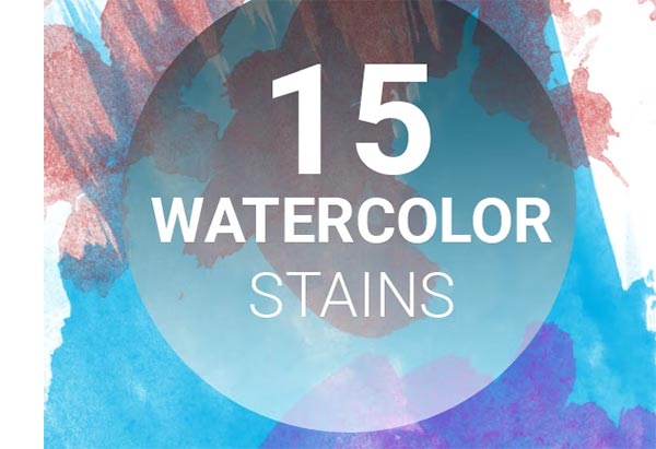 Watercolor Stains Photoshop brushes