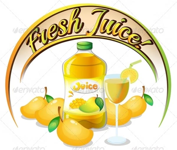 Fresh Mango Juice Label Templates