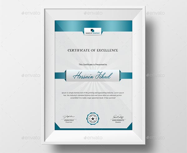 Clean Certificate PSD Design