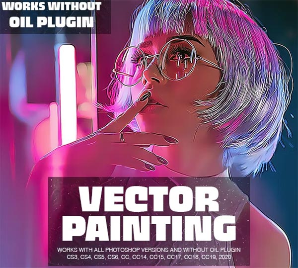 Vector Painting Photoshop Action Designs