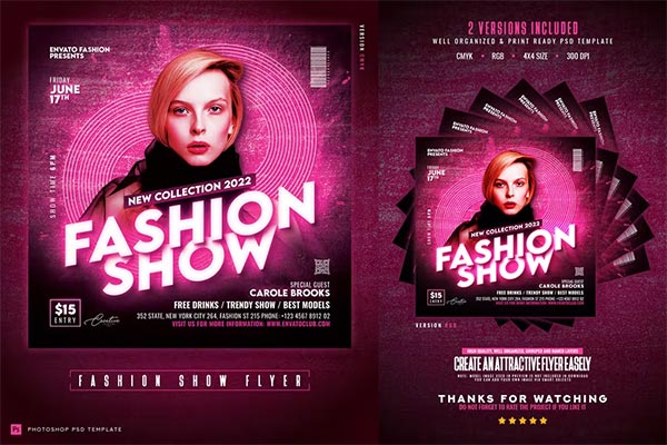Fashion Show Flyer PSD Designs