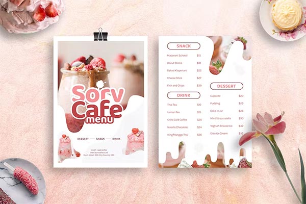 Ice Cream Menu Designs Template