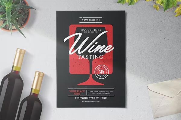 Wine Tasting Print Flyer
