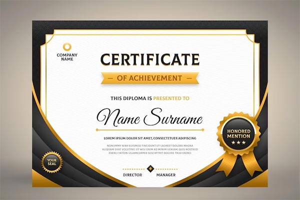 Free PSD Multipurpose Modern Certificate Template