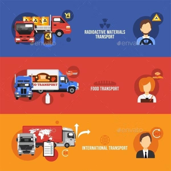 Truck Banners Set