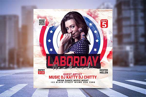 Labor Day Flyer Template Design