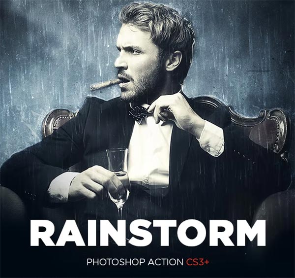 Rainstorm Photoshop, ATN Action