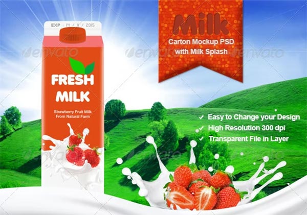Milk Carton Mockup Design