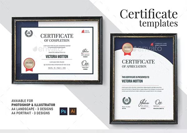 Clean & Modern Certificate Template