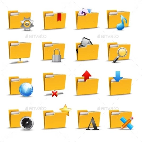 Folders Icon Set Template