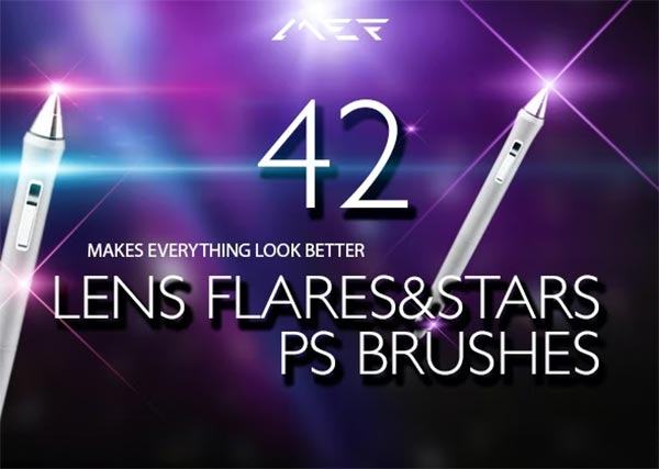 Lens Flares & Stars Photoshop Space Brushes
