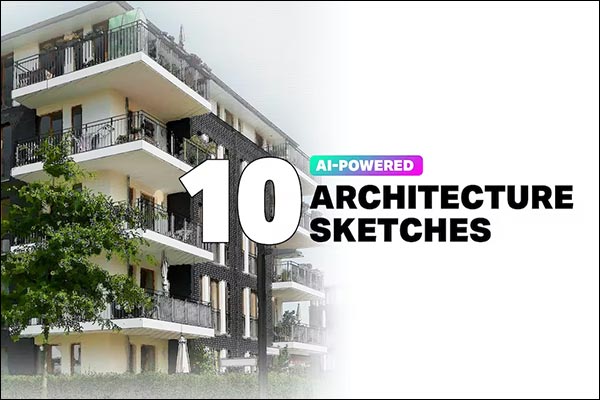 10 AI Architecture Sketch Photoshop Actions
