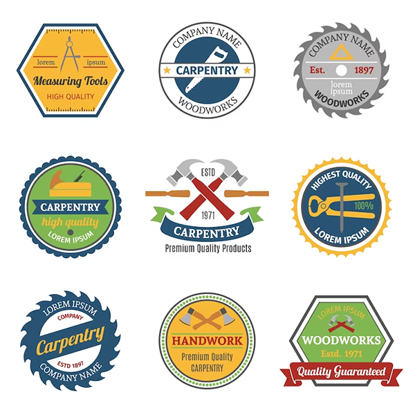 Free PSD Carpenter Vintage Logo Template
