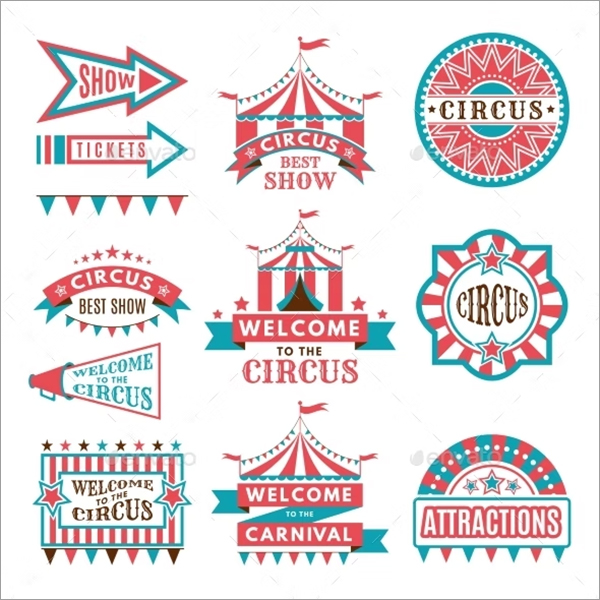 Retro Style Logo Labels Template