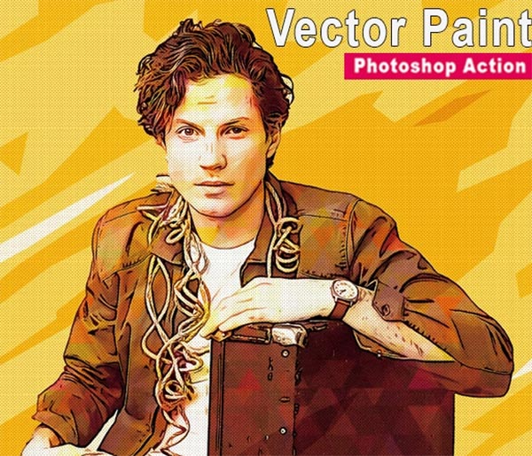 Vector Paint PAT, Photoshop ATN Action