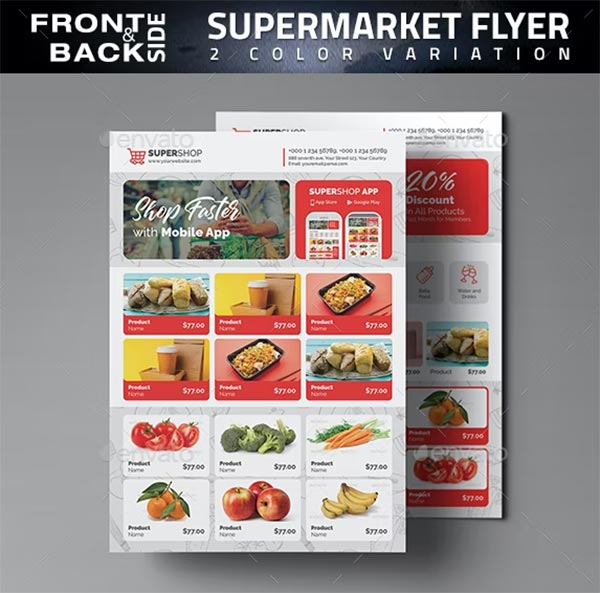 Supermarket Diet Brochure Template