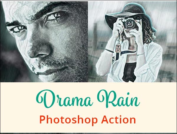 Drama Rain Photoshop Action