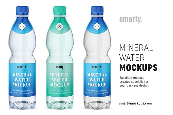 Mineral Water Bottle Mockups