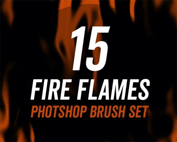 Fire Flames Photoshop Brush Set