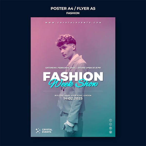 Free PSD Fashion Show Flyer Template