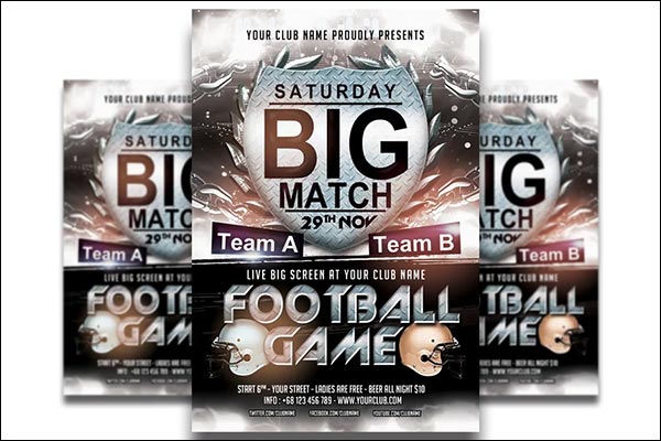 Super Bowl - America Football Flyer