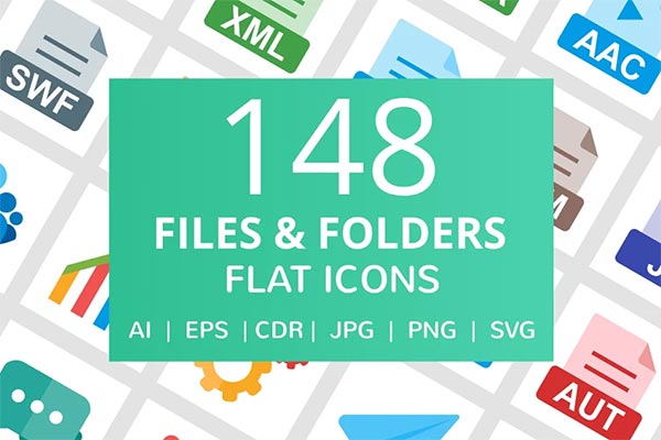 Files & Folders Flat Icons