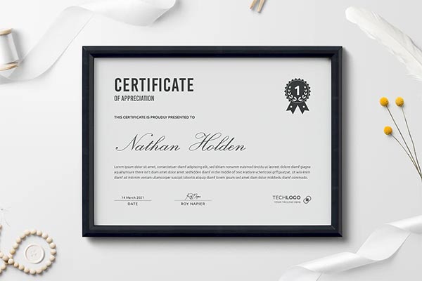 Clean Certificate Commercial Template