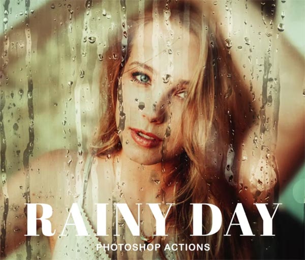 Rainy Day Photoshop Action Template