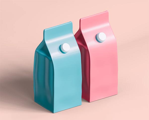 Free Milk Carton PSD Mockup Templates