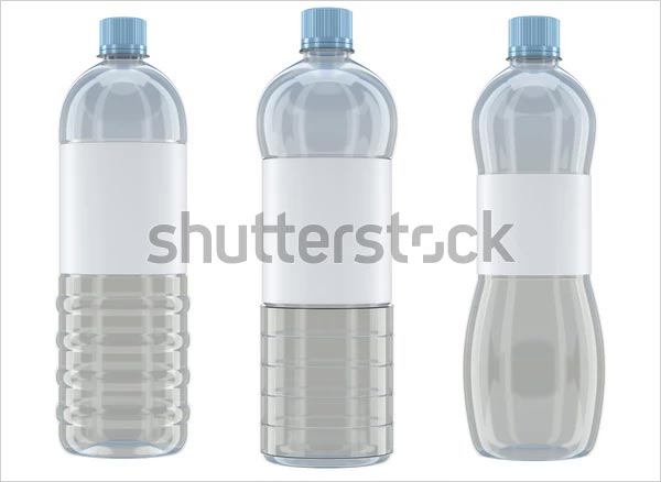 Plastic Water Bottle Vector Mockups