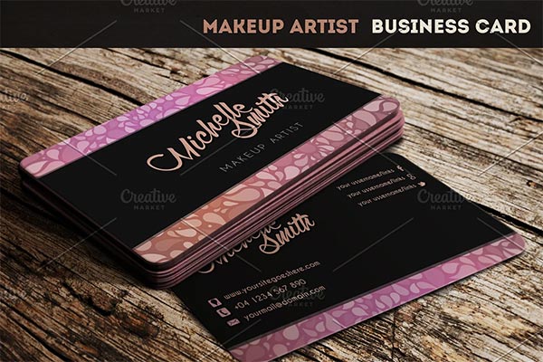 Makeup Artist Business Card Design PSD