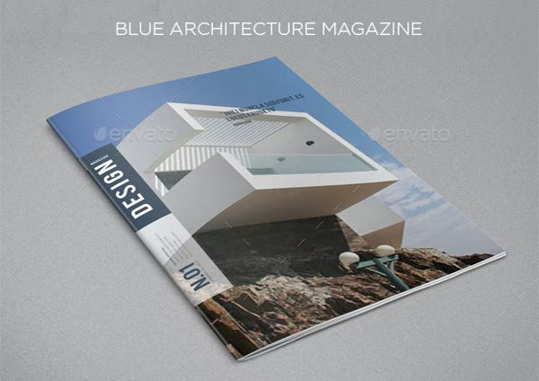 Blue Architecture Magazine Template