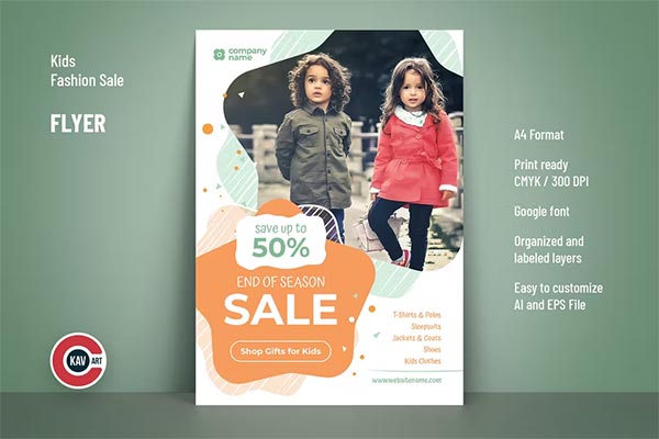 Kids Fashion Sale Flyer Template