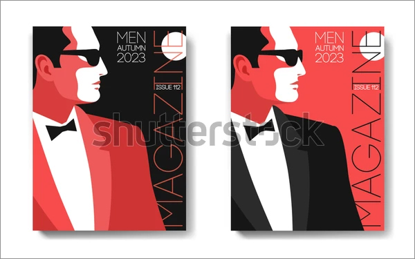 Men Fashion Vector Magazine Template