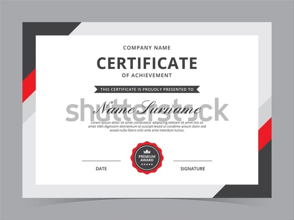 Modern Certificate Vector Template