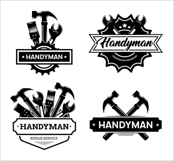 Free PSD Carpentry Vector Logo Design