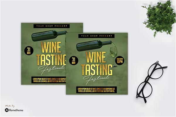 Wine Tasting Promo Flyer