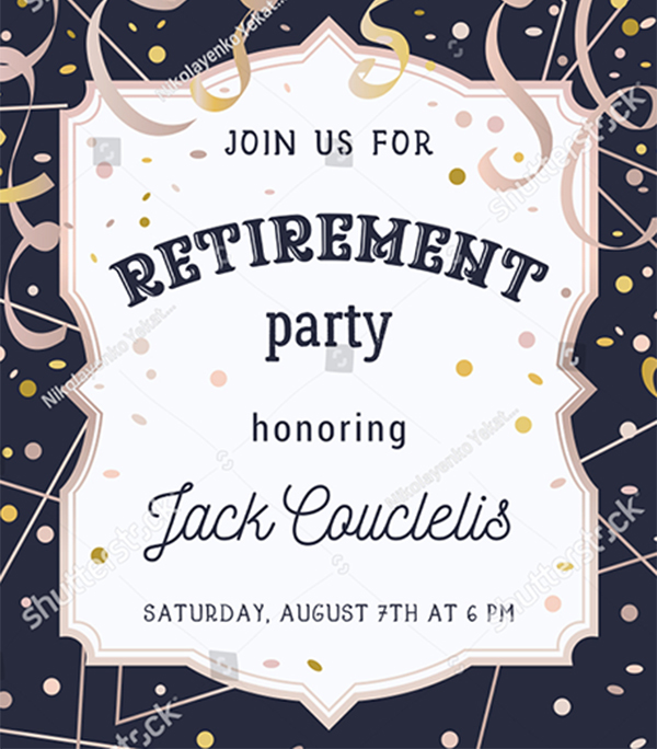 Retirement Party Vector Invitation