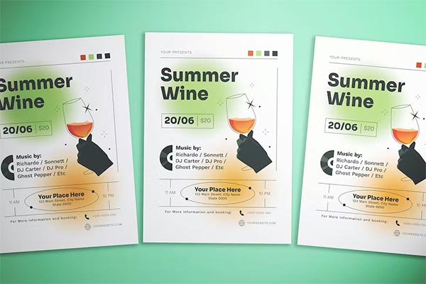 Summer Wine Flyer Template