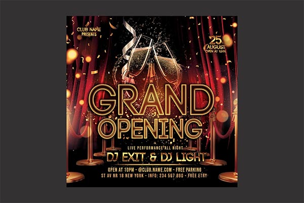 Grand Opening Event Party Flyer
