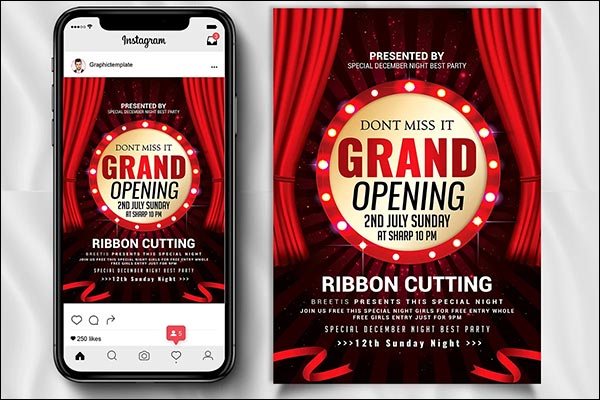 Grand Opening Event PSD Flyer Template