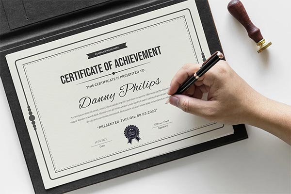 Clean Certificate Template PSD