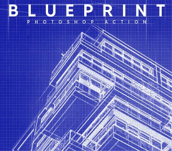 Blueprint Sketch photoshop actions
