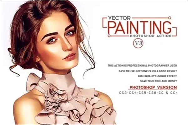 Free Vector Painting Photoshop Action