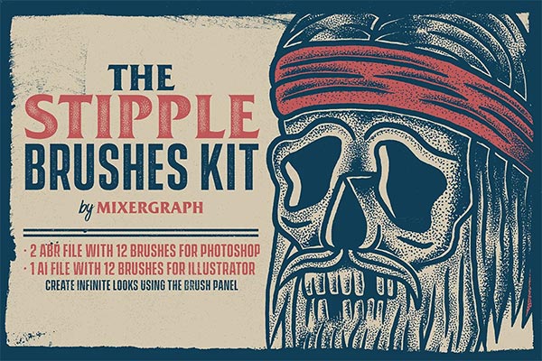 Stipple PSD Brushes Kit